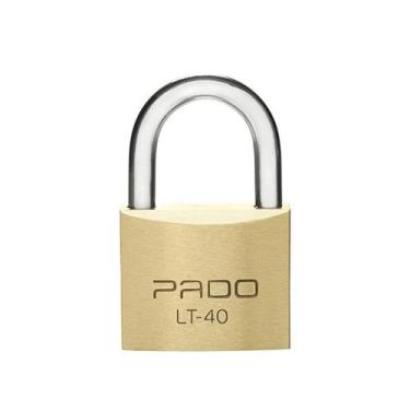 Imagem de Cadeado com Chave Latão 40mm Dourado Pado, Dourado 