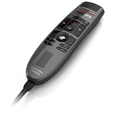 Imagem de Philips LFH3500 SpeechMike Premium USB Ditado Microfone Controle Precisão Botões Operação via Botões Carvão