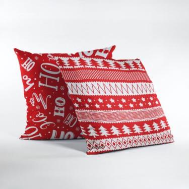 Imagem de Kit 2 Capas de Almofada de Natal Natalina Decorativas 45 x 45 - Millen