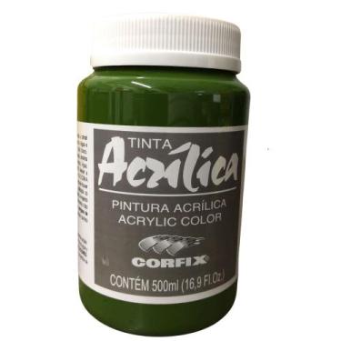 Imagem de Tinta Acrílica Corfix Para Telas 500ml G1 Escolha a Cor , VERDE OLIVA