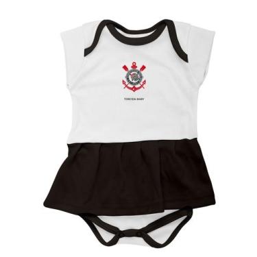 Imagem de Vestido Body Times De Futebol Bebês Torcida Baby, Corinthians, M