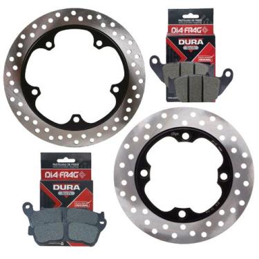 Imagem de Kit Discos de Freio Cb 300f Twister Combi Brake + Pastilhas Diafrag Du