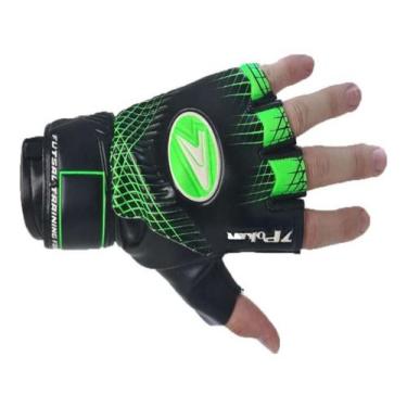 Imagem de Luva Futsal Poker Training Focus Preto e Verde T05