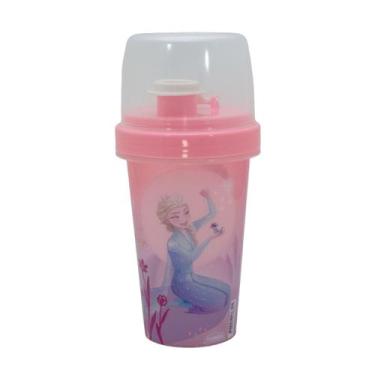 Imagem de Copo Infantil Mini Shakeira Plástico 320ml Personagens Plasútil, Froze