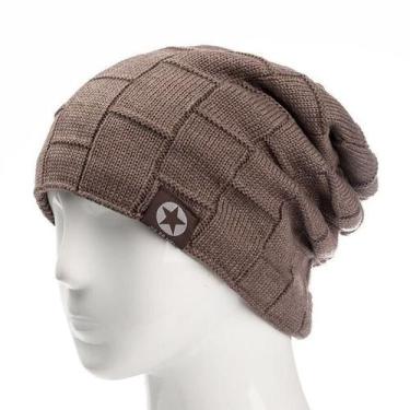 Imagem de Gorro Unissex Velo Forrado  Malha Lã Quente - ElaShopp