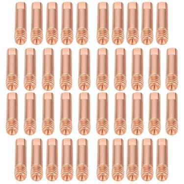 Imagem de Melgweldr Pontas de soldagem Mig 11-30 (0,1 cm) Ponta de contato de soldagem 0,76 cm de substituição para consumíveis de pistola de solda MIG (pacote com 40)