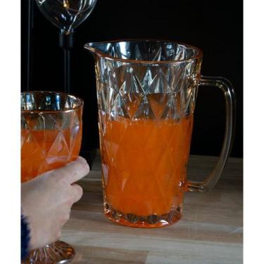 Imagem de Jarra De Água Suco 1L Em Vidro Âmbar Metalizado Dimond - LYOR