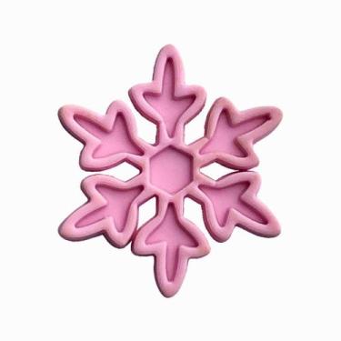 Imagem de Kit 50 Peças aplique Emborrachado Floco de Neve Rosa - RAE