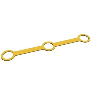 Imagem de Fixador em Alça Elastica Dorsal Duplo Amarelo Menor PP/P - InclusivaDi
