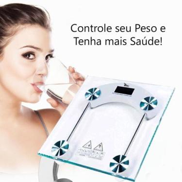 Imagem de Balança Banheiro Digital Redonda VidroTemperado Qualidade Até 180kg - 