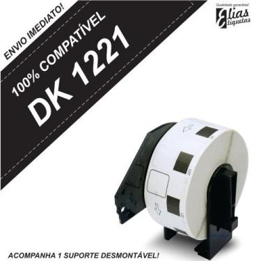 Imagem de 1 Rolo Dk 1221 + 1 Suporte Desmontável - Etiqueta Compatível Dk 1221 -