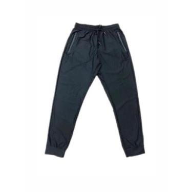 Imagem de Calca Tactel Masculina Preto Com Bolso Ziper - TLT MODAS, GG, Preto