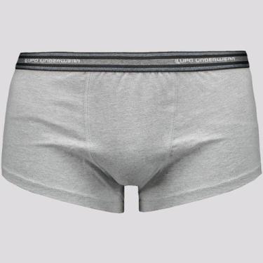 Imagem de Cueca Sunga Lupo Basic Algodão com Elastano Cinza e Preto, GG