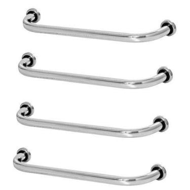 Imagem de Kit 4 barras de apoio reta aluminio 80cm - LAGGE ACESSIBILIDADE