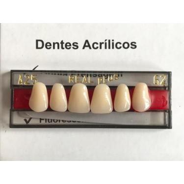 Imagem de Dentes Resina Provisório P Prótese Dentaria Superior A25 - 62 - Triunf
