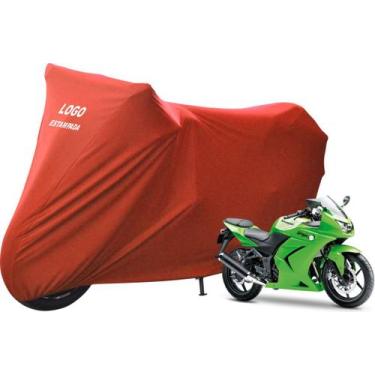 Imagem de Capa Cobrir Moto Kawasaki Ninja 250R De Tecido Lycra - Mz, Vermelha