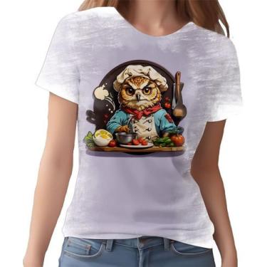Imagem de Camiseta Camisa Tshirt Chefe Coruja Cozinheira Cozinha 2 - Enjoy Shop,