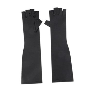 Imagem de Kokiya Luvas de compressão longas, proteção para as mãos, luvas para jogos, luvas confortáveis sem dedos, luvas de ciclismo para esportes ao ar livre, L