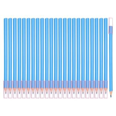 Imagem de PATIKIL Conjunto de lápis de cor pré-afiados, 24 peças de lápis de cor a óleo com tampa de ponta de lápis de plástico, haste hexagonal, lápis de madeira para artistas, pintura artística, azul oceano