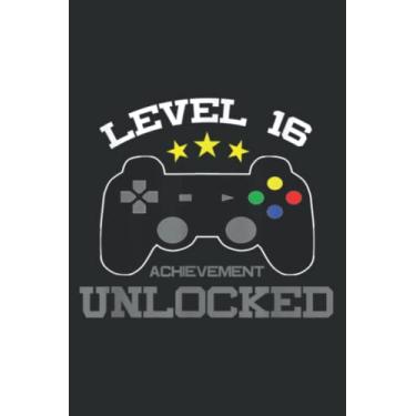 Imagem de 16Th Birthday Design Level 16 Achievement Unlocked Meme: Lined Notebook: 6" x 9", 100 Pages, Notebook Journal For Lady, Girls And Women. Perfect Possum Blank Lined Notebook Journal Gift Ideas.