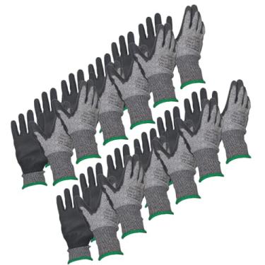 Imagem de Kit 12 Luva De Segurança Anticorte Pu Proteção Trabalho Epi Vidro Cozinha 9020 (10 (GG))