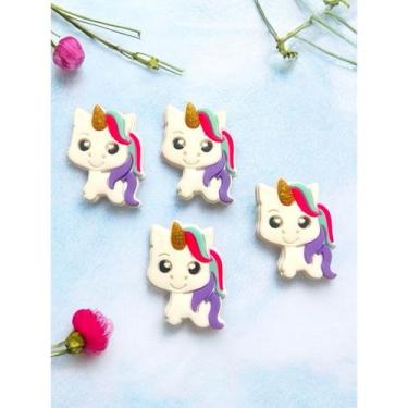 Imagem de Aplique Emborrachado 10 und Infantil Unicórnio Laços Tiaras Prendedore