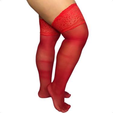 Imagem de Meia 7/8 Renda Feminina Sexy Tule Elastano Arrastão Linda - Art Sex, V