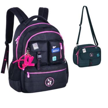 Imagem de Kit Mochila Lancheira Escolar Juvenil Youtuber Luluca - Clio, Preto