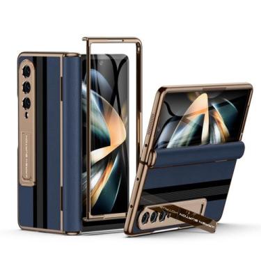 Imagem de Capa de Couro Genuíno Karendon para Samsung Galaxy Z Fold 4 - Proteção