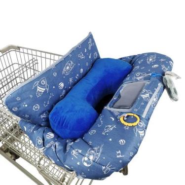 Imagem de Capa de Carrinho DODO NICI para Bebê - Com Travesseiro Azul