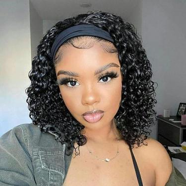 Imagem de Peruca Deep Wave Aiterina com Faixa - 30cm - Cabelo Humano Natural