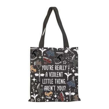 Imagem de BDPWSS Fourth Wing Tote Bag You're Really A Violent Little Thing Gift Inspirado FW Presente Amante Dragão Presente Romance Leitor Presente, Violent Thing Bltg