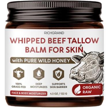 Imagem de Hidratante RICHGRAND Beef Tallow, batido, alimentado com capim, 100% o