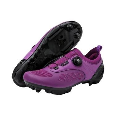 Imagem de Sapatos De Ciclismo Mtb De Fibra De Carbono Feminino Masculino Tênis D