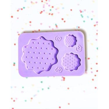 Imagem de F1877 molde de silicone kit escalope / base rendada confeitaria biscui