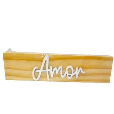 Imagem de Porta Retrato com Letreiro Amor 20 X 5 cm - Art House