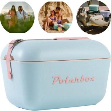 Imagem de Retrô Cooler Polarbox Original Azul Celeste 20L Estilo E Refrigeração