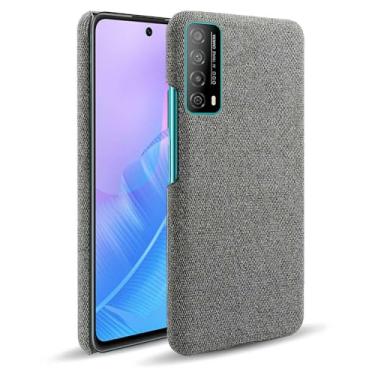 Imagem de Capa para Huawei Y20 SE,Capa desenhada em lona,Case Protetora Ultrafina com Empunhadura Macia,Design em Tecido Antichoque e Antiarranhões-Gray