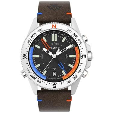 Imagem de Timex Relógio masculino Expedition North Tide-Temp-Compass 43 mm, marrom/preto/aço inoxidável, One Size, Expedition North Tide-Temp-Compass de 43 mm