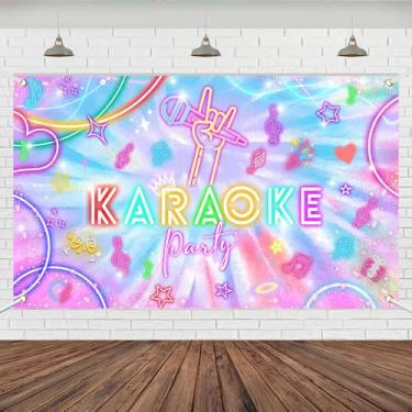 Imagem de Wollmix Decoração de festa de karaokê rock and roll, banners de fundo, música, estrela do rock, adulto, cantar, aniversário, filme, discoteca, anos 90, 80, formatura, decoração, lembrancinhas