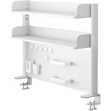 Imagem de Prenda a estação de trabalho do Organizador de Grampo na Mesa, Pegboard Extender Pegboard, acessórios de mesa de computadores para escritório, painel de privacidade para a mesa de jogos, gra