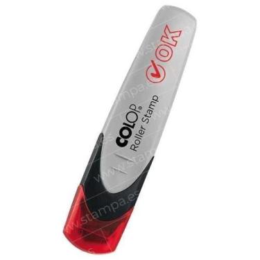 Imagem de Carimbo Roller Stamp Com A Palavra Ok Vermelho - Colop
