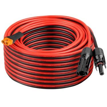 Imagem de XRDS -RF Cabo Adaptador De Painel Solar Para Xt60I 60 Pés - Fio Cobre Estanhado Fêmea 10Awg Com Revestimento Pvc, Extensão Estação Energia E Gerador Portátil