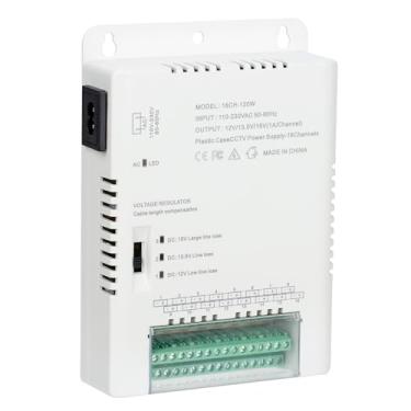 Imagem de XENOCAM Fonte De Alimentação Para Câmera Cctv 16 Canais, Entrada 90 V-264 Vca Saída 12 V-13,8-15 Vcc, Adaptador Segurança Com Fusível Ptc (Hd16C120W)