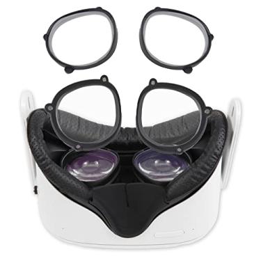 Imagem de OOAVR Anti-Blue Light Glasses for Oculus Quest 2 Come with a Magnetic Alloy Frame and Anti-Blue Light Lens Accessories That Supports Changing Lenses to Accommodate Your Nearsightedness (Black)