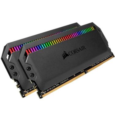 Imagem de CORSAIR Memória de desktop otimizada AMD Dominator Platinum RGB 32GB (2x16GB) DDR4 4000 (PC4-32000) C18 1,35V AMD – Preto