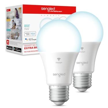 Imagem de Sengled Lâmpadas Inteligentes, Lâmpada Wi-Fi Equivalente A 100 W, De Alto Brilho 1500 Lm Que Funcionam Com Alexa E Google, Luz Do Dia A19 Regulável, 5000 K, Cri>90, Sem Necessidade Hub, Pacote 2
