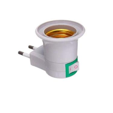 Imagem de Adaptador De Tomada BF Soquete Lâmpada E27 Liga E Desliga - BestFer