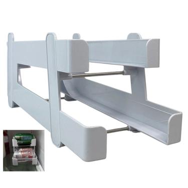 Imagem de Suporte Organizador Geladeira Bebida Lata Armario Despensa Prateleira Armazenamento Resistente