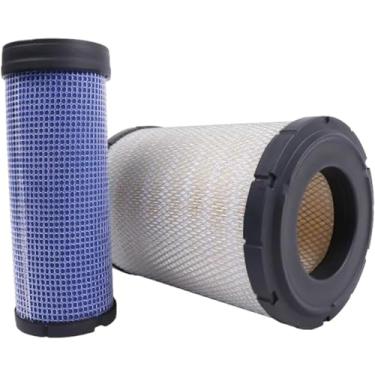 Imagem de JXGZXJMY Kit de filtro de ar AT175344 AT175345 compatível com escavadeira John Deere 110 120 retroescavadeira 410E 410G Dozer 450J 550H 650H Carregador de cana de alto alcance 1850